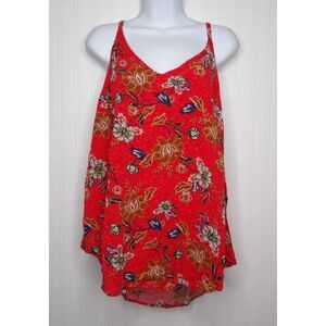 Torrid Tank‎ Top Red Floral Ava Textured Camisole Spaghetti Straps Stretch Sz 2X